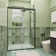44'' - 48'' W x 72" H Double Sliding Semi-Frameless Shower Door with SGCC Certified Clear Glass