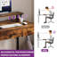 Petit bureau d'ordinateur de 31,4 po de largeur avec tiroirs, support pour écran et crochets-878453878
