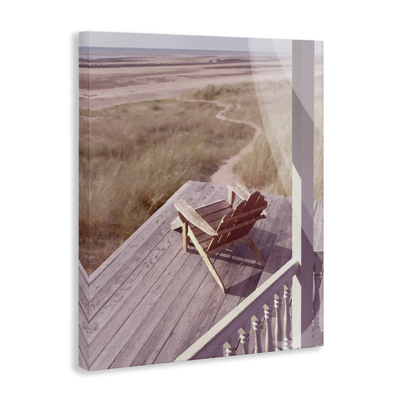 Art mural sur toile Hamptons Beach Porch par Noah Bay, H 48 po x l 36 po