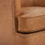 Fauteuil demi-tonneau pivotant en cuir véritable-199031524