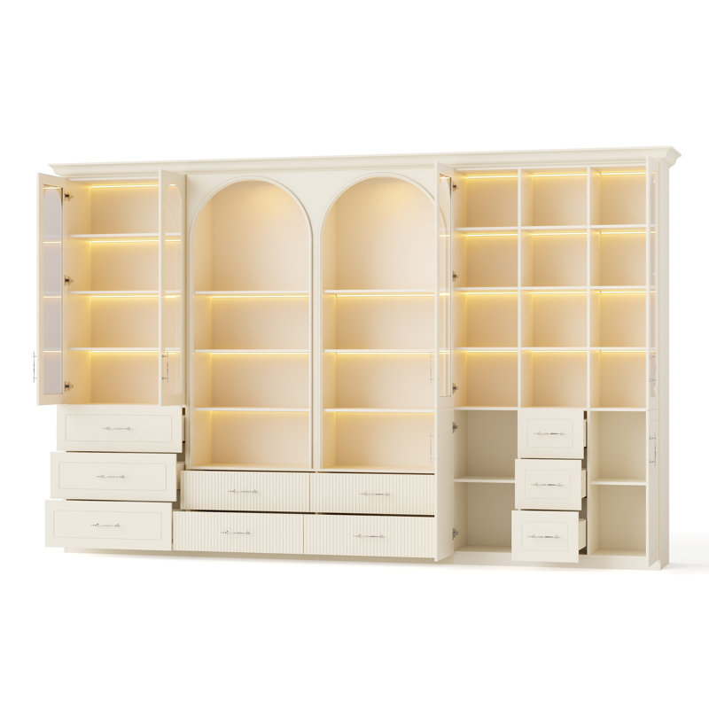 Ensemble de bibliothèque murale 3 pièces Alderman H 92,5 po
