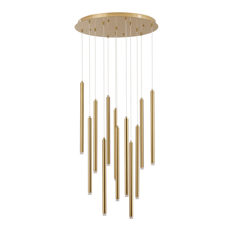 Lustre cascade 12 lumières 12 lumières A, Doré