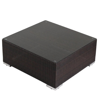 SANTA ROSA TABLE W/GLASS KD(MBRN +ALU)