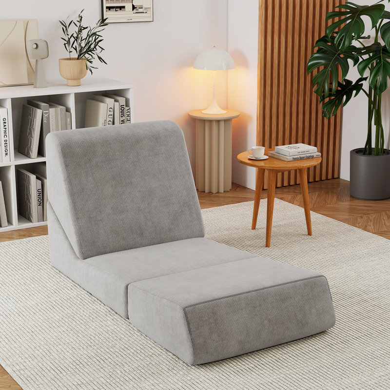 Fauteuil convertible 3-en-1 Gymax avec housse à fermeture à glissière lavable