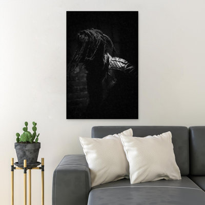 " Man And Woman Kissing During Night Time " Painting Print