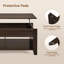Table basse à plateau relevable, table basse avec compartiment de rangement caché et tablette inférieure, table centrale de 41 po pour le salon, le bureau-210279218-210279228