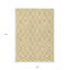 Tapis intérieur lavable à motif géométrique doré et ivoire 5 pi x 8 pi