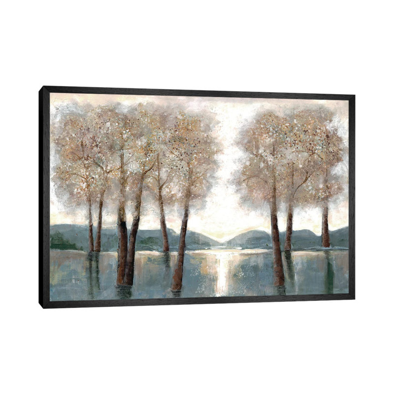 Approaching Woods - Print on Canvas, Black Framed, 66.04 cm H x 45.72 cm W