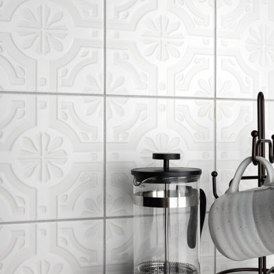Triplex 7.75" x 7.75" Ceramic Patterned Wall Tile