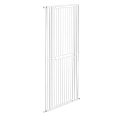 Barrière extra haute pour chat, largeur réglable de 28 à 34 po, barrière pour chien de 78,7 po de hauteur, avec ensemble de fixation à pression et ensemble de fixation murale, espacement de 1,2 po pour les escaliers, les portes et la maison, blanc