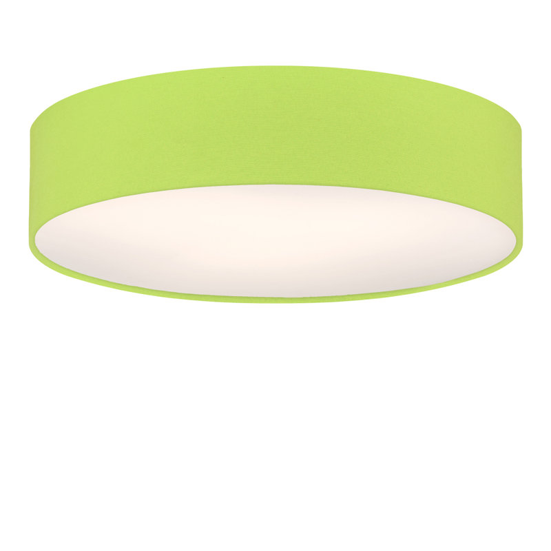 Parvin Fabric Flush Mount, Neon Green, 13cm H x 51cm W x 51cm D
