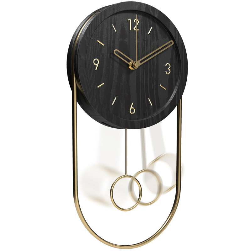 Horloge murale décorative avec pendule, Noir, noir, noir, noir