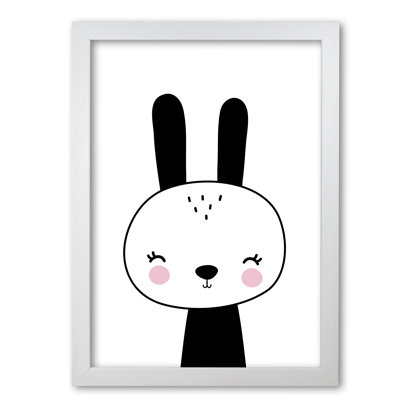 Black And White Scandi Bunny - Painting