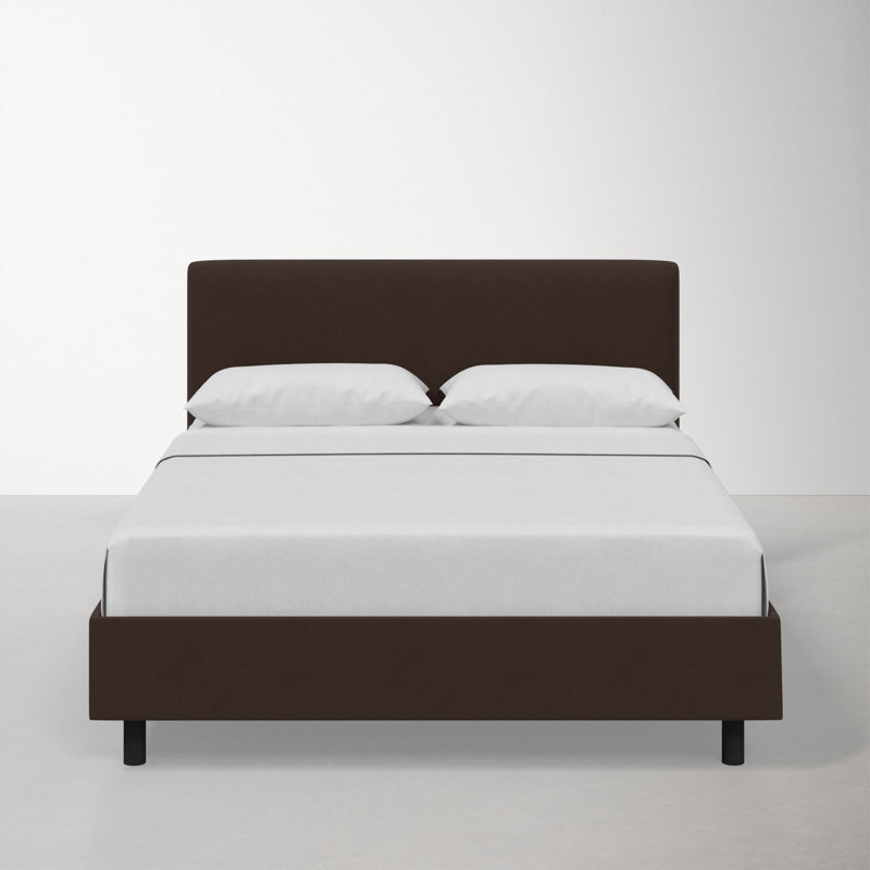 Eisley Upholstered Standard Bed, Queen, Classic Chocolate Velvet