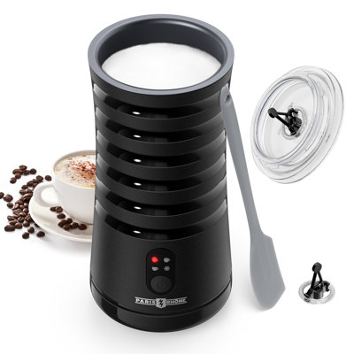 Mousseur à lait, mousseur à lait Paris et mousseur à vapeur pour mousse chaude et froide, mousseur à lait électrique 4 en 1 pour café, cuiseur à lait silencieux avec arrêt automatique, chauffe-lait pour café au lait, cappuccino, Macchiato