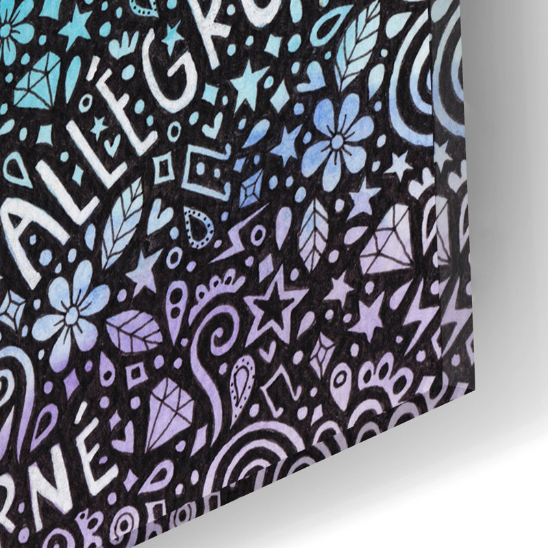 Art mural en verre acrylique Rainbow Ballet, H 16 po x l 12 po x P 0,13 po