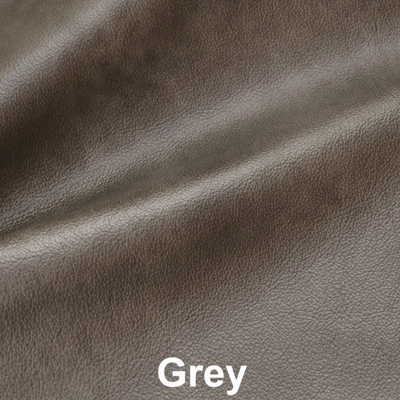 Ensemble de salon en cuir 2 pièces Lyndsey, Cuir véritable gris