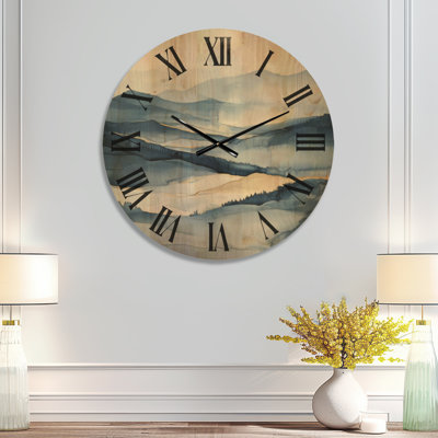 Horloge murale en bois surdimensionnée