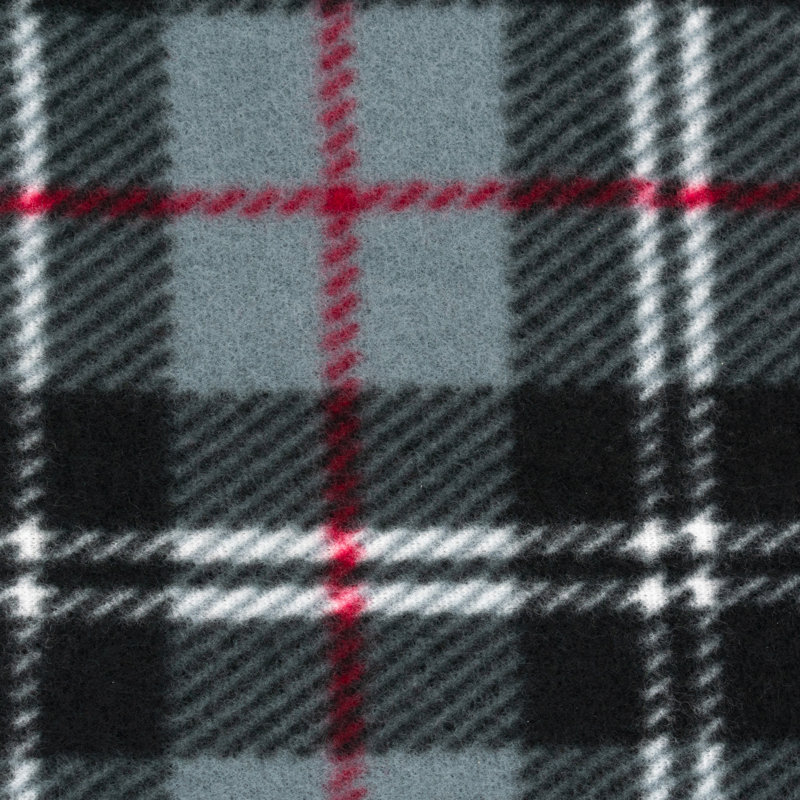 Blaris Soft Plush Classic Check Blanket Throw, Grey