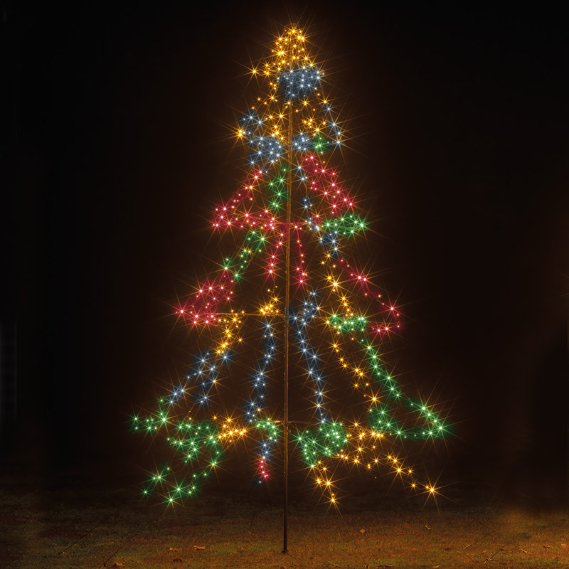 LED Twinkle Lighted Trees & Branches, Multi-Coloured, 300cm