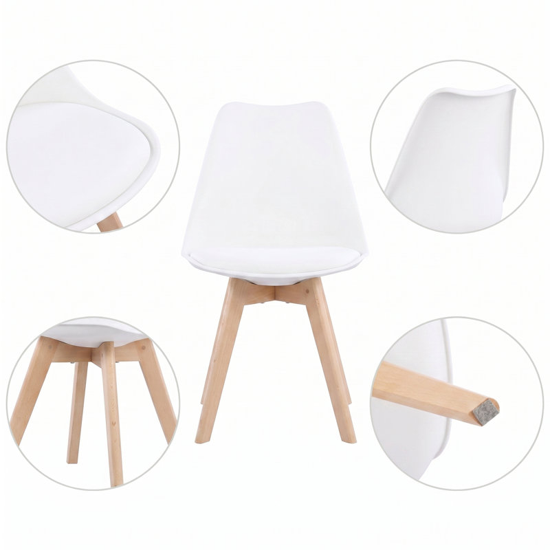 Nero Upholstered Dining Chair, White, 8