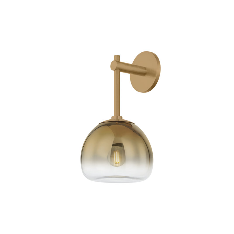 Troy Lighting August 7.75 inch wide 1 Light Wall Sconce in Patina Brass