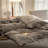 Retro Monet Linen Bowknot Cotton Duvet Cover Set-109926812-109926810