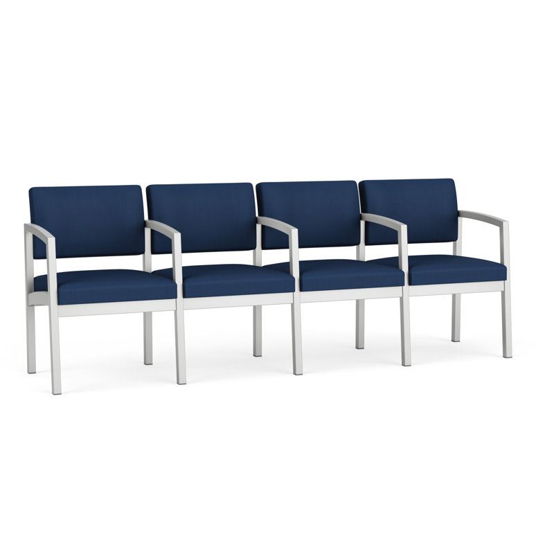 Structure en métal 4 places Lenox, Argent, Bleu impérial Patriot Plus - vinyle facile à net