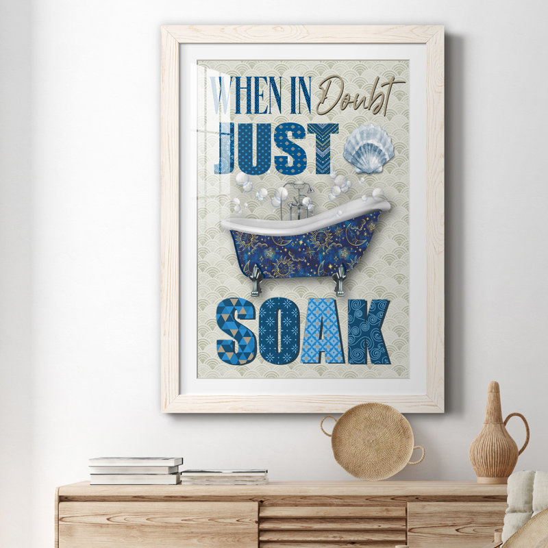 Just Soak - impression encadrée, Cadre blanc, H 37,5 po x l 27,5 po x P 1,5 po
