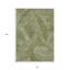 Tapis extérieur lavable floral 8 pi x 10 pi vert olive brun et ivoire