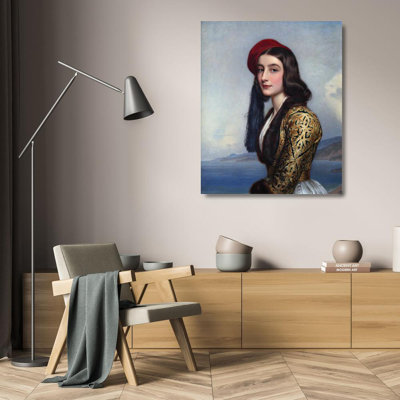 "Katerina Rosa Botsaris" by  Joseph Karl Stieler - Gallery Wrap Canvas Wall Art