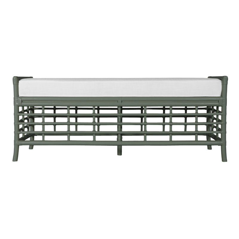 Luna Upholstered Bench, Evergreen