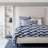 Herringbone Navy/Ivory Handwoven Indoor/Outdoor Rug-16308088