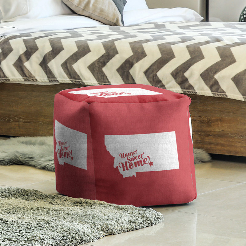 Repose-pieds cube bills, Rouge