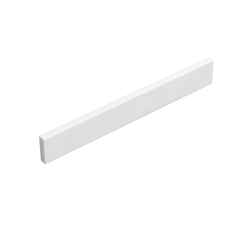 Replacement Sidesplash in White Quartz, Quartz blanc