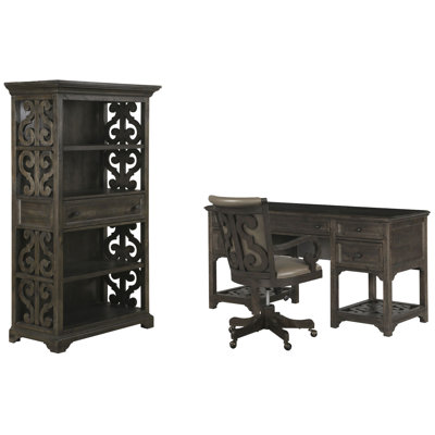 Desk With Chair And Bookcase