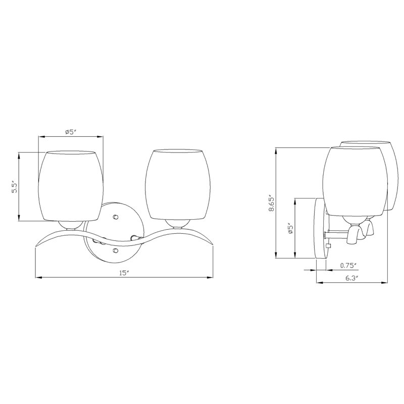 Avalie 2 - Light Dimmable Vanity Light