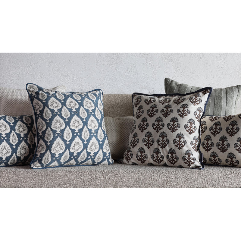 Isla Cotton Piped Edges Throw Pillow, Throw