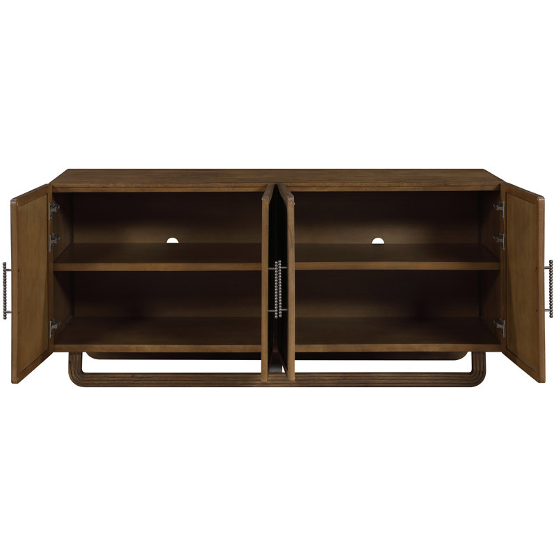 Buffet / placage en bois massif et placage de chêne Sova, Brun