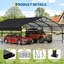 Abri d'auto en métal robuste 20 po x 20 pi avec structure en acier, abri de garage pour voitures, bateaux ou tracteurs