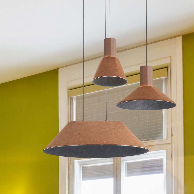 Meier 8" LED Pendant in Coffee, Brown