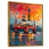 Toile avec cadre flottant or