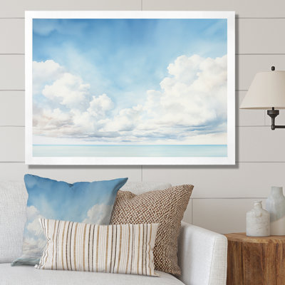 «White Clouds Scenery Minimalisme I» sur toile