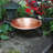 Hammered Solid Copper Birdbath with Short Stand