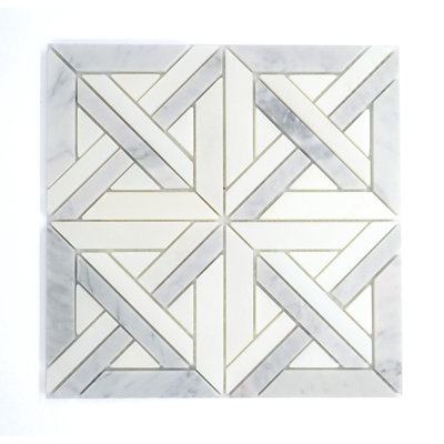 Alluro Mcas Silver 12 in. x 12 in. Polished Marble Floor and Wall Tile (10.01 sq. ft./Case)