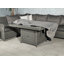 PARIS 7pc Deluxe Modular Corner Dining Set 2pc LH / RH Sofa, 1pc Corner Chair, 1pc Middle Chair & 1 Bench with 120x120cm Fire pit table