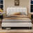 Aurora Soft-Touch Petal Headboard Bed Frame With Integrated Ambient Lighting-117670671