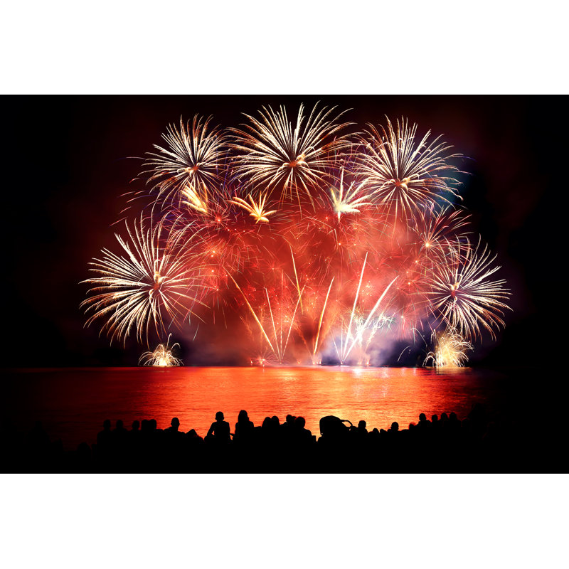Beautiful Large Colorful Fireworks by Gregory_DUBUS - No Frame Art Prints on Canvas, 81cm H x 122cm W