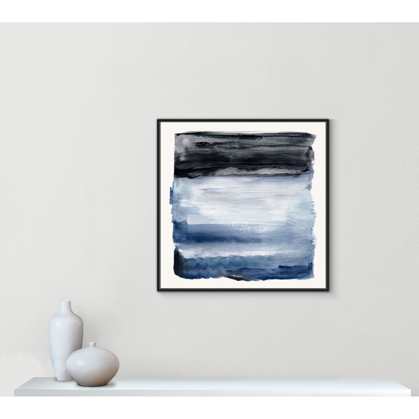 Navy Sky I Print by Nan, Black, 37.5" H x 37.5" W