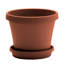 Ensemble de pot à fleurs intérieur / extérieur en plastique 8 po avec soucoupe Terra-1174719897